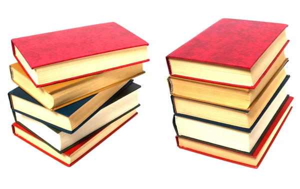 Book stack isolated on the white — Stock Photo, Image