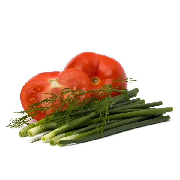 Sebzeler beyaz arkaplanda izole — Stok fotoğraf