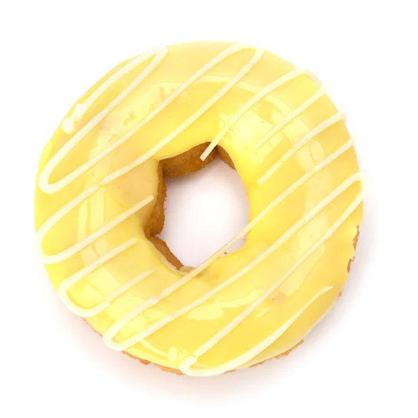Смачний пончик ізольований на білому тлі — стокове фото