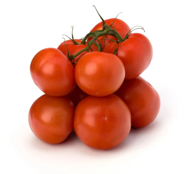 白い背景で隔離赤いトマト — ストック写真