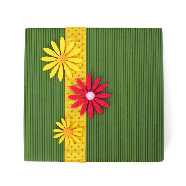 stock image Spring gift with flower decoration