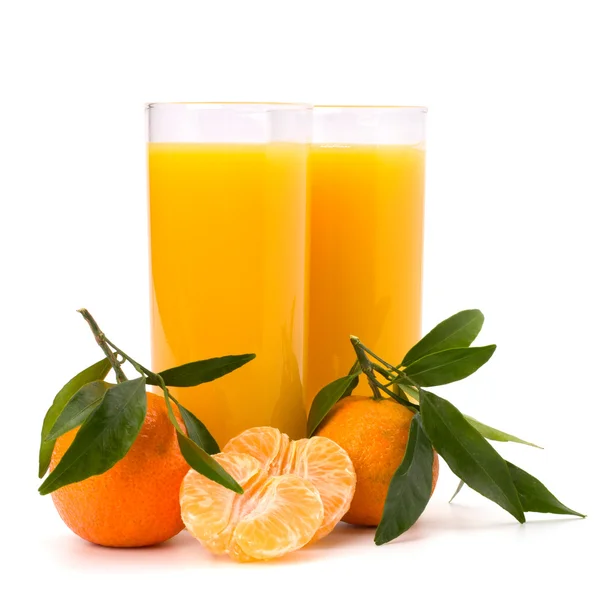 stock image Tangerines and juice glass