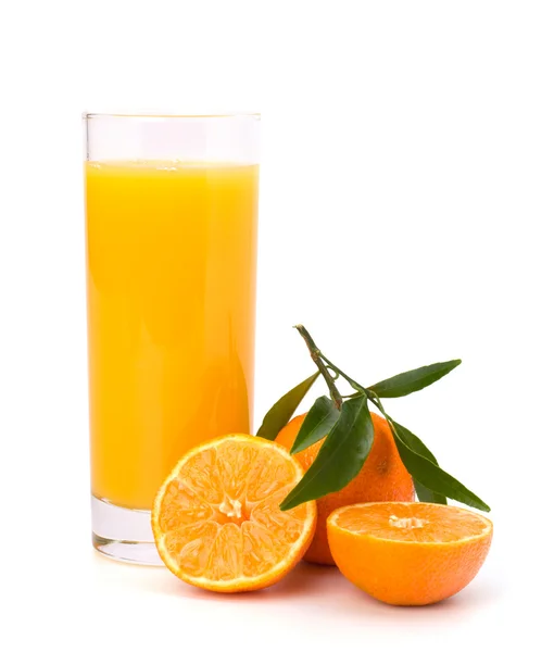 stock image Tangerines and juice glass