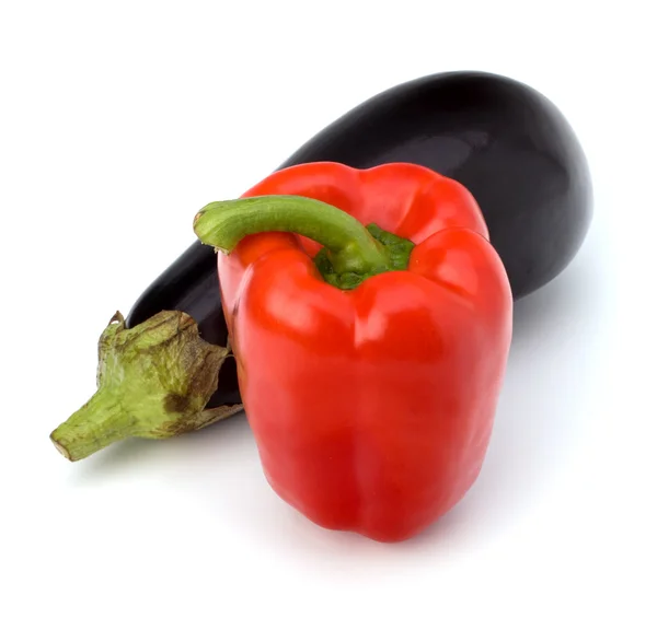 Paprika och aubergine — Stockfoto