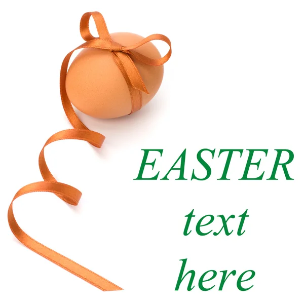 Easter egg with festive bow — Stock Photo, Image