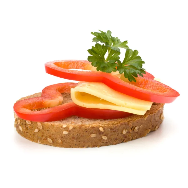 Open gezonde sandwich met plantaardige — Stockfoto