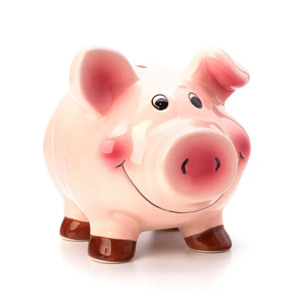 Lucky piggy bank isolated on white background — Stock Photo, Image