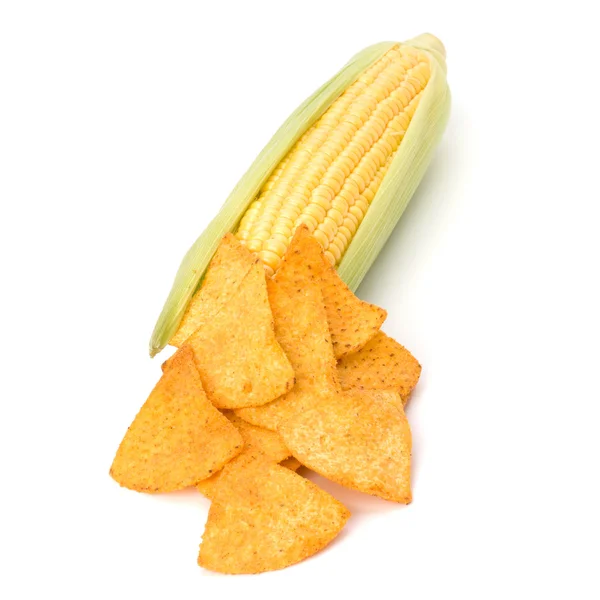 stock image Corn cob and corn chips