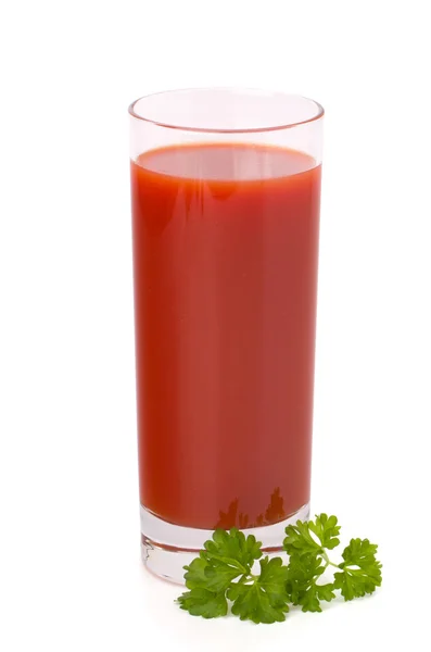 Bicchiere succo di pomodoro — Foto Stock