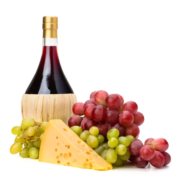 Láhev plná červená vína — Stock fotografie