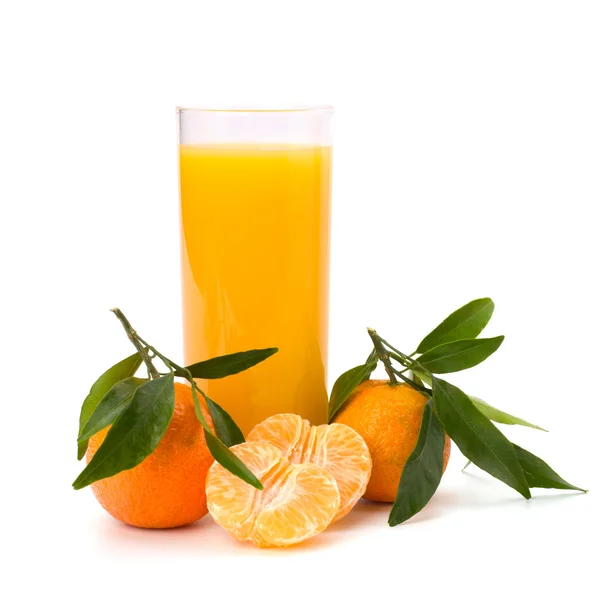 stock image Tangerines and juice glass