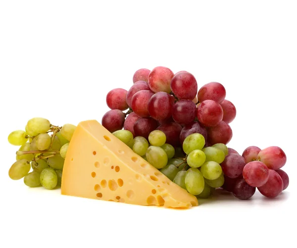 Tökéletes rakás szőlő és sajt — Stock Fotó