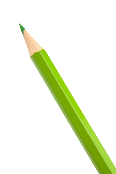 Green colouring crayon pencil — Stock Photo, Image