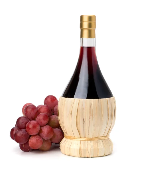 Garrafa de vinho tinto completa — Fotografia de Stock