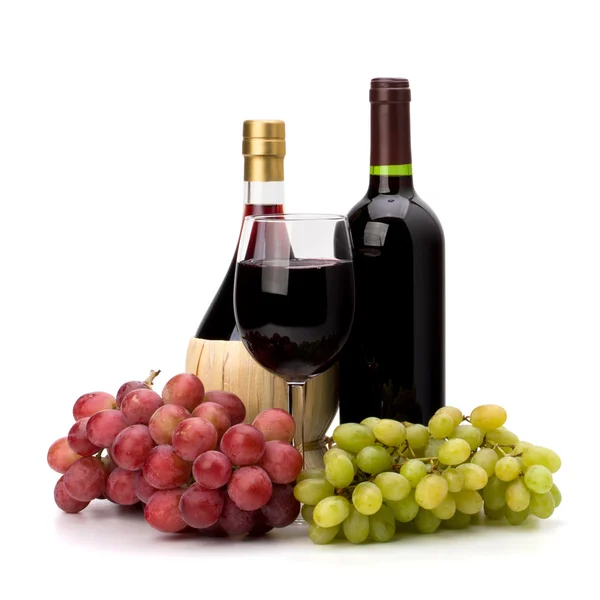 Garrafa de vinho tinto completa — Fotografia de Stock
