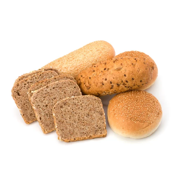 stock image Bread loafs and buns variety