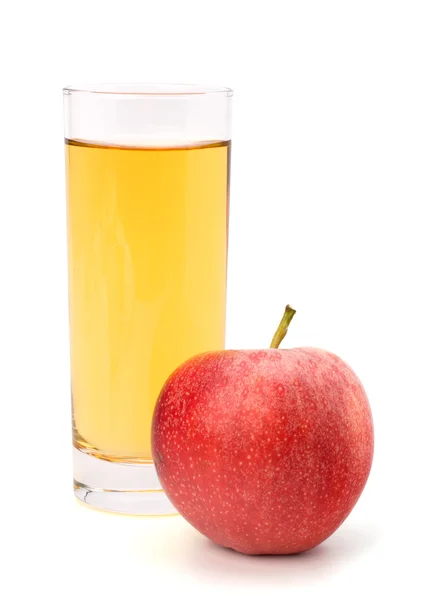 Apfelsaft im Glas und Apfel — Stockfoto