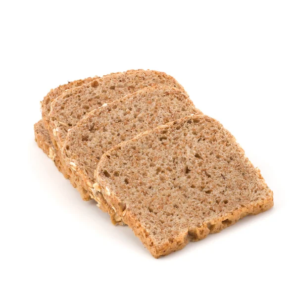 Υγιή πίτουρο φέτες ψωμί με νιφάδες βρώμης — Φωτογραφία Αρχείου