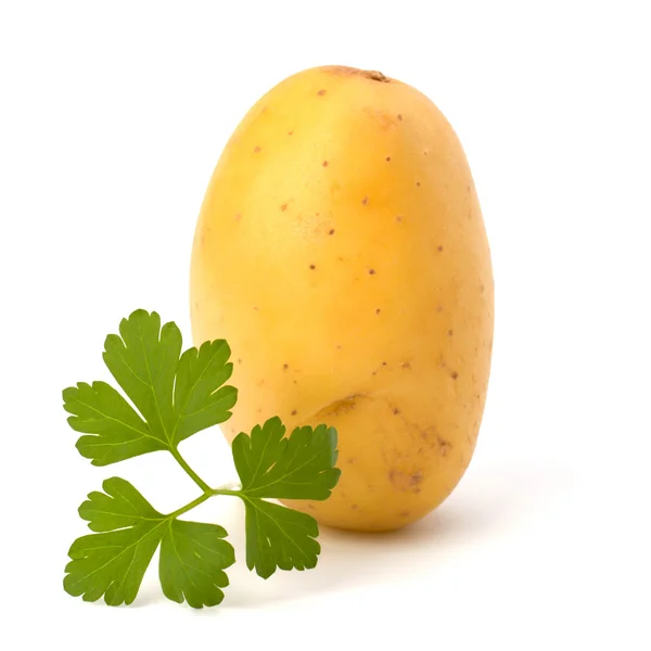 Neue Kartoffeln und grüne Petersilie — Stockfoto