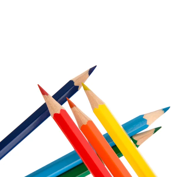 stock image Colouring crayon pencils bunch