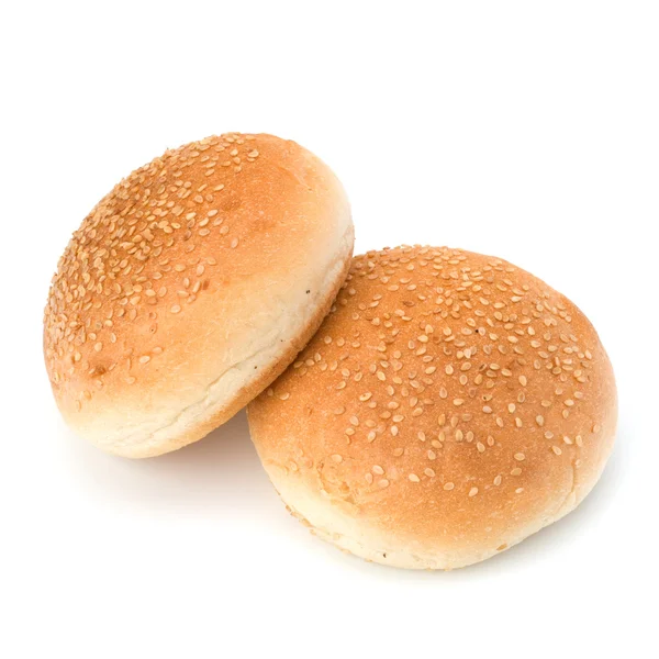 Round sandwich bun with sesame seeds — Stock Photo, Image