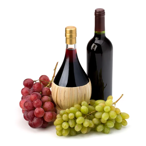 Full red wine bottle — Stock Photo, Image