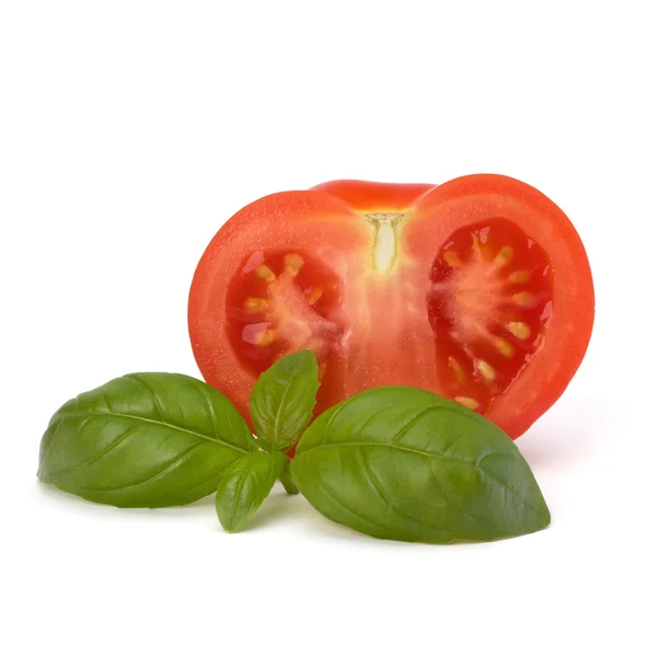 토마토와 바 질 잎 — 스톡 사진