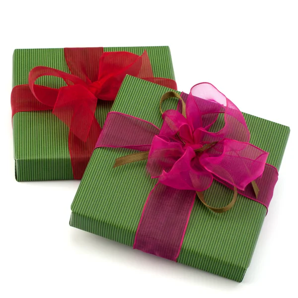 Festive gift box stack — Stock Photo, Image