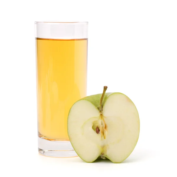 Appelsap in glas en apple — Stockfoto