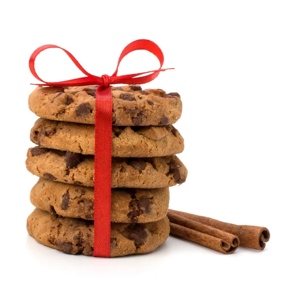 Biscotti di pasticceria al cioccolato confezionati festivi — Foto Stock