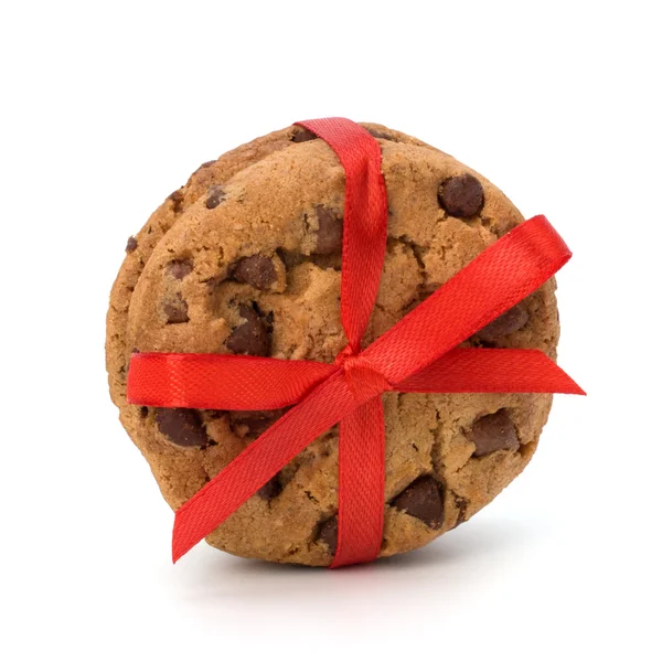 Εορταστική τυλιγμένο γλύκισμα σοκολάτας μπισκότα — Φωτογραφία Αρχείου