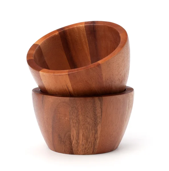 Ręcznie wykonane drewniane miski — Zdjęcie stockowe