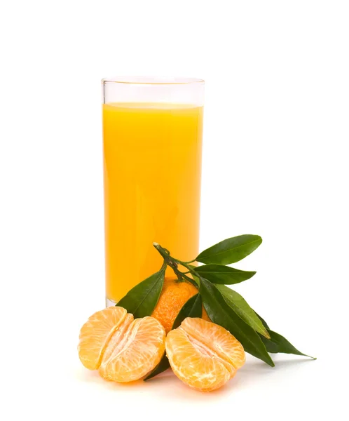 stock image Tangerines and juice glass