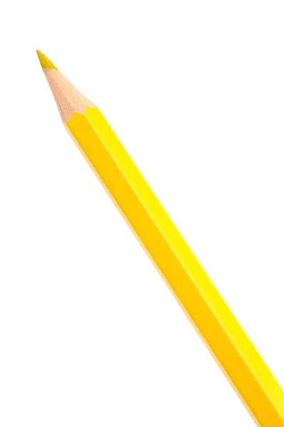 Yellow colouring crayon pencil — Stock Photo, Image