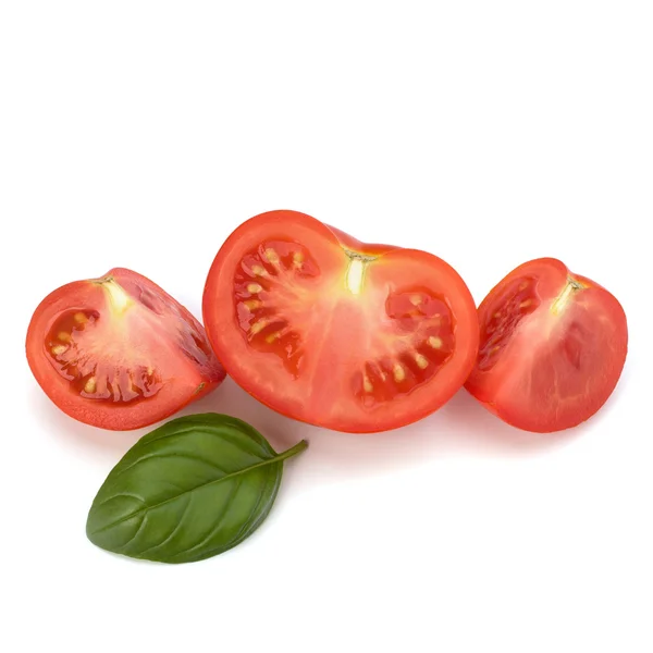 Tomaatti ja basilika — kuvapankkivalokuva