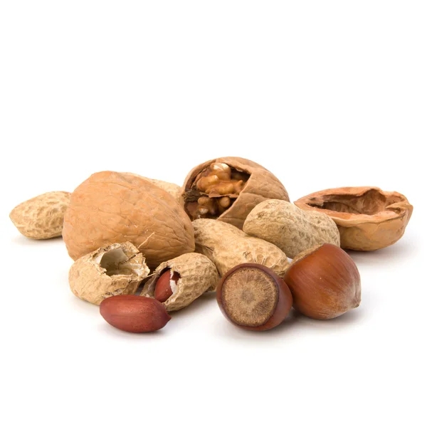 Erilaiset pähkinät sekoitus — kuvapankkivalokuva
