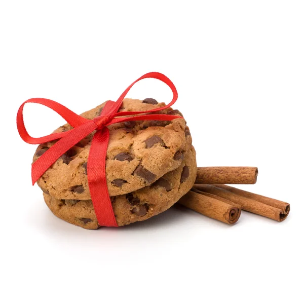 Biscotti di pasticceria al cioccolato confezionati festivi — Foto Stock