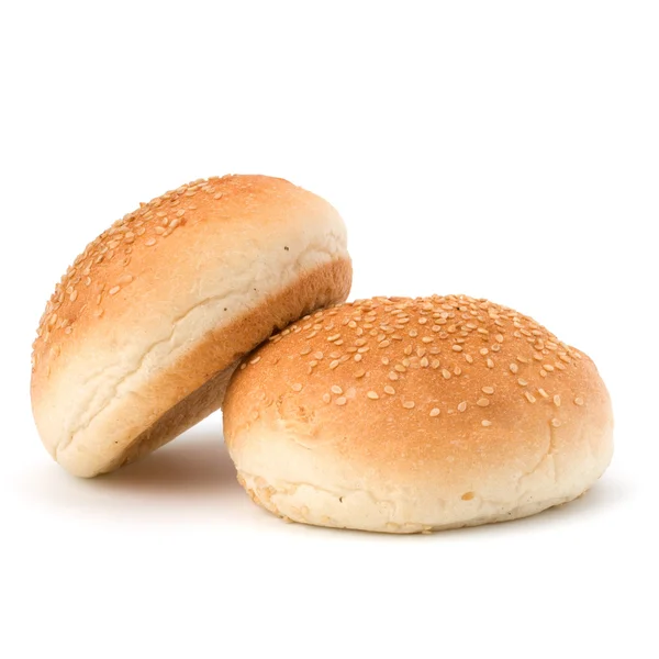 Round sandwich bun with sesame seeds — Stock Photo, Image