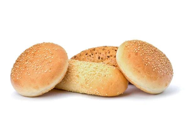 Ekmek loafs ve buns çeşitli — Stok fotoğraf