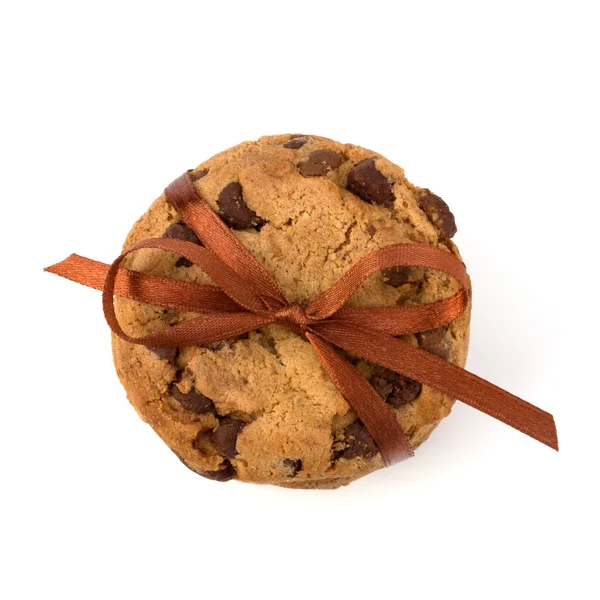 Biscoitos de massa de chocolate embrulhado festivo — Fotografia de Stock