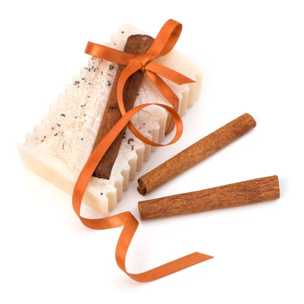 Luxurious handmade cinnamon soap — Stock Photo, Image