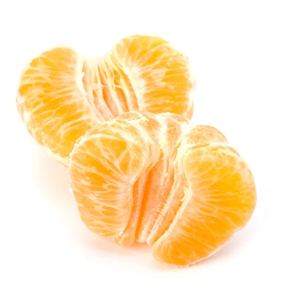 Спелый вкусный мандарин на белом фоне — стоковое фото
