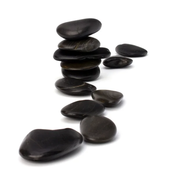 Zen stenar isolerat på den vita bakgrunden — Stockfoto