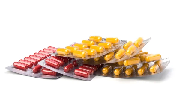 Medical capsules isolated on white — Stock Photo, Image