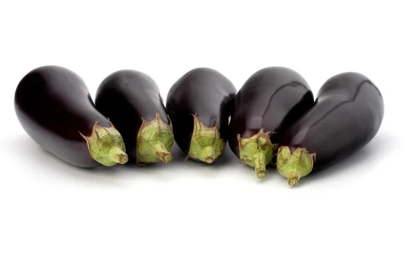Eggplants isolated on white background close up — Stock Photo, Image