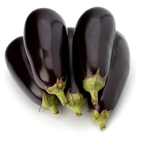 stock image Eggplants isolated on white background close up