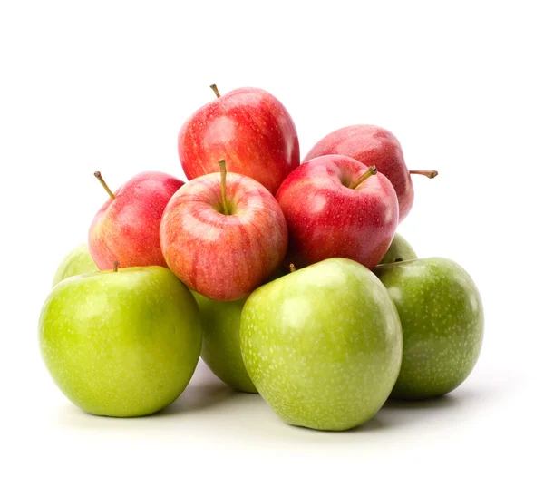 Manzanas aisladas sobre fondo blanco — Foto de Stock
