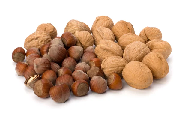 Nuts isolated on white background — Stock Photo, Image