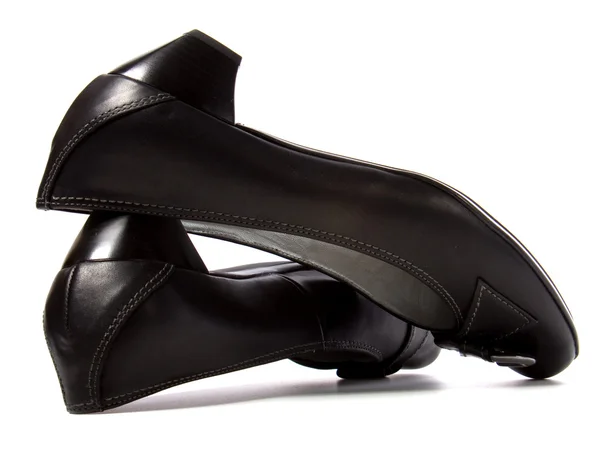 Sapatos femininos com fivela isolada em fundo branco — Fotografia de Stock