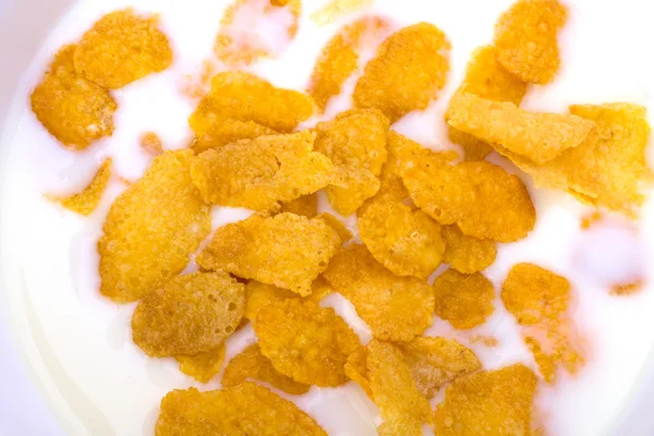 stock image Healthy breakfast. Bowl with corn flakes.